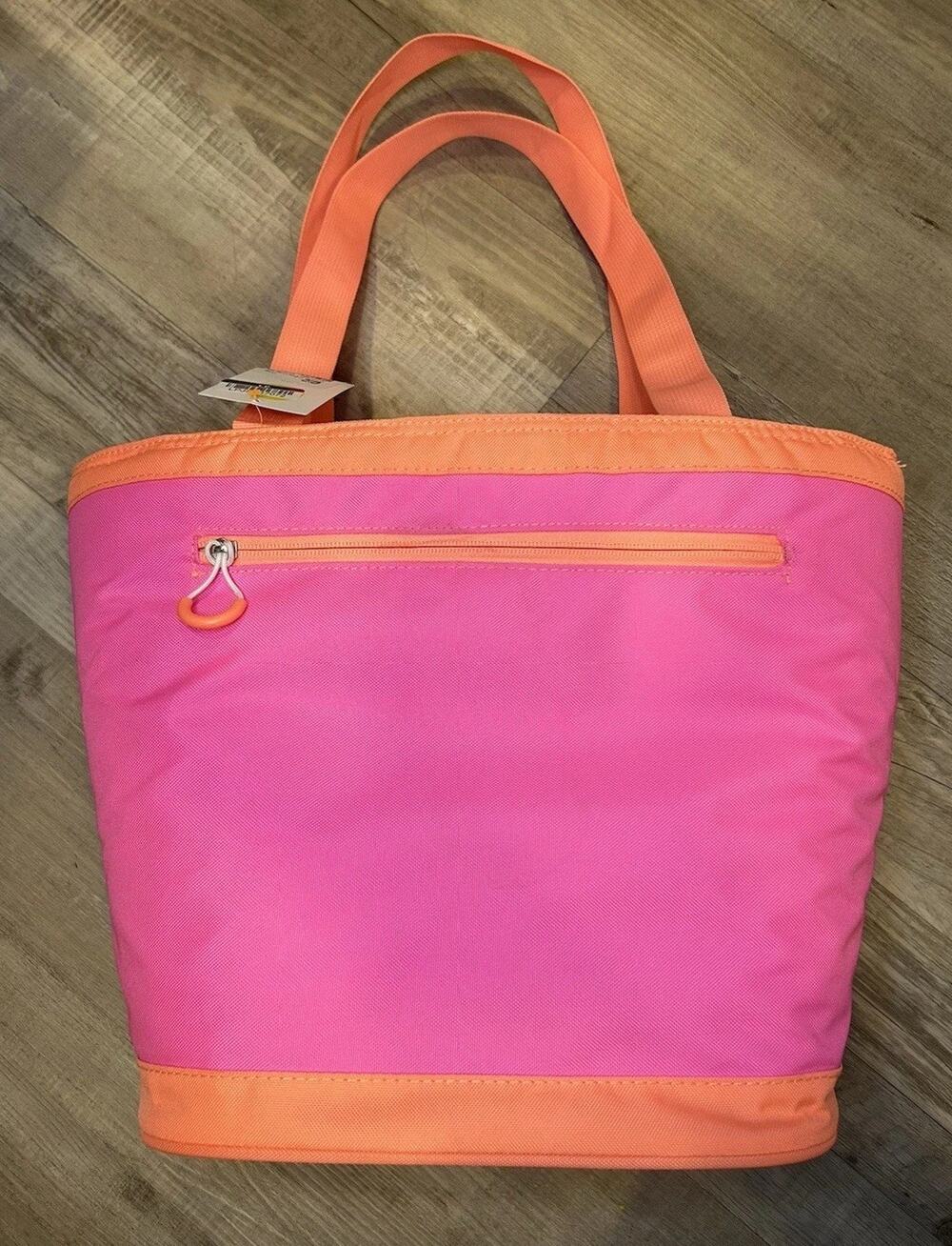Sun Squad 12-can Cooler TOTE SUMMER CUTE PINK & PEACH CUTE TEEN WOMAN DRINK A37